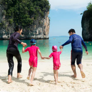 family escapes
